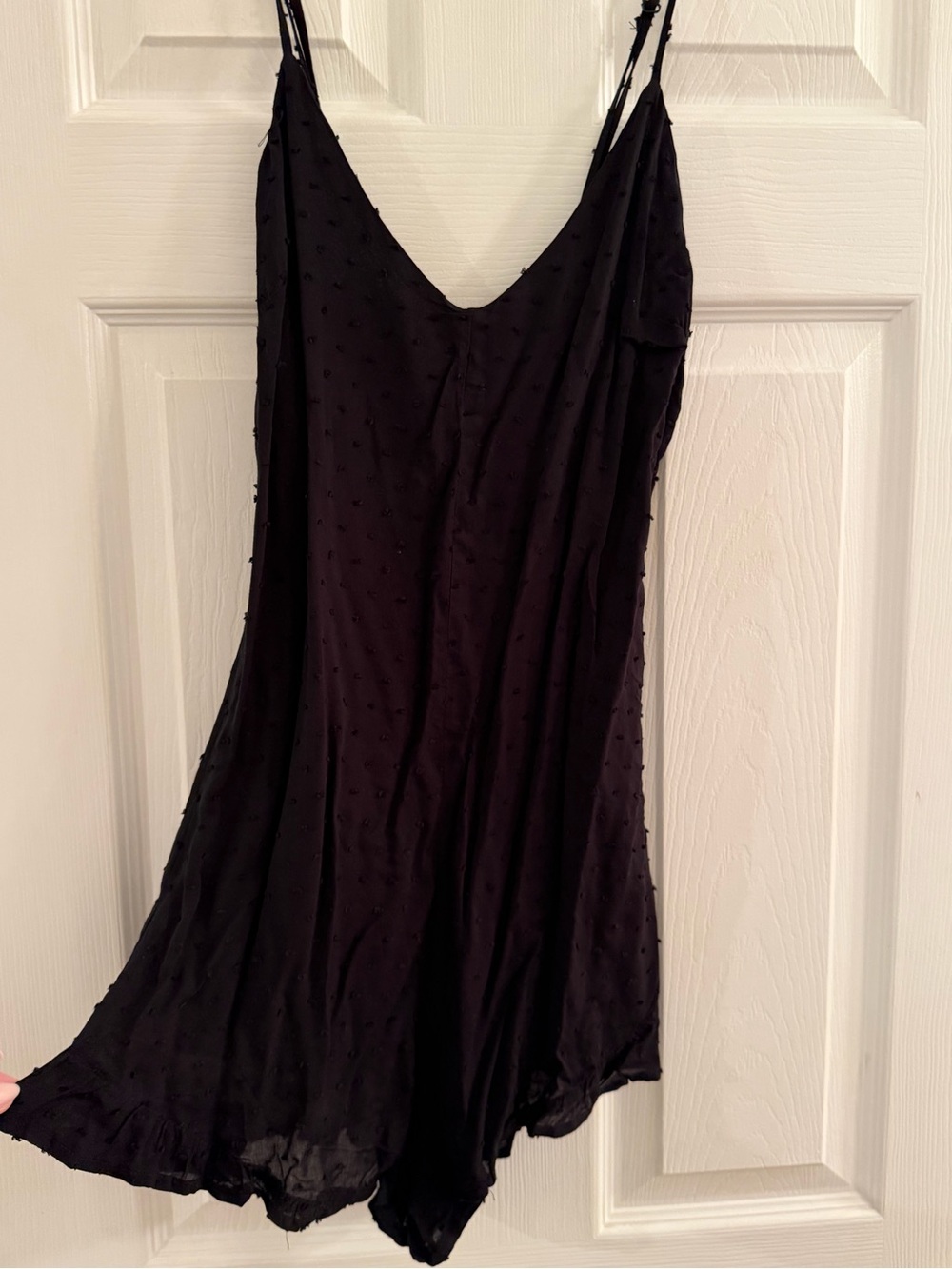 NWT Kendall & Kylie Black Swiss Dot Romper Small